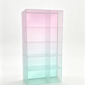 Custom LED Acrylic Display Cabinet with Gradient Finish